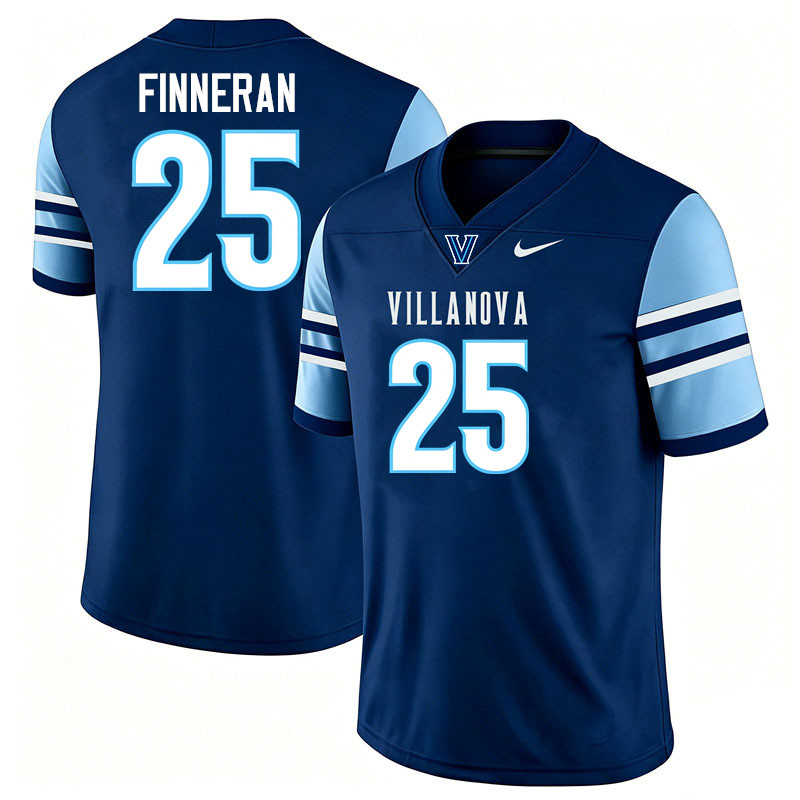 Villanova Wildcats #25 Brian Finneran College Football Jerseys,Uniforms-Navy